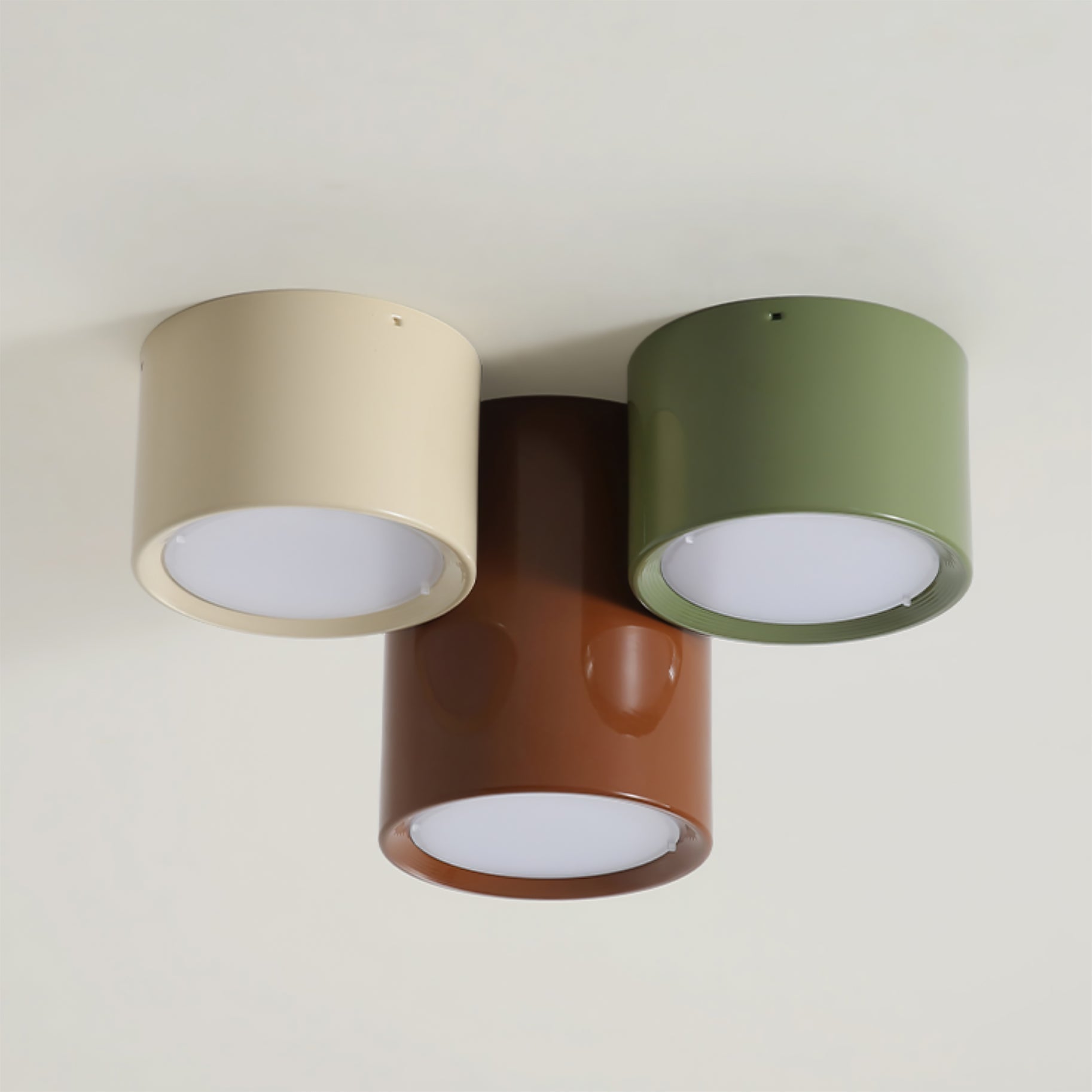 Colorful Minimalist Cylindrical Metal Ceiling Light