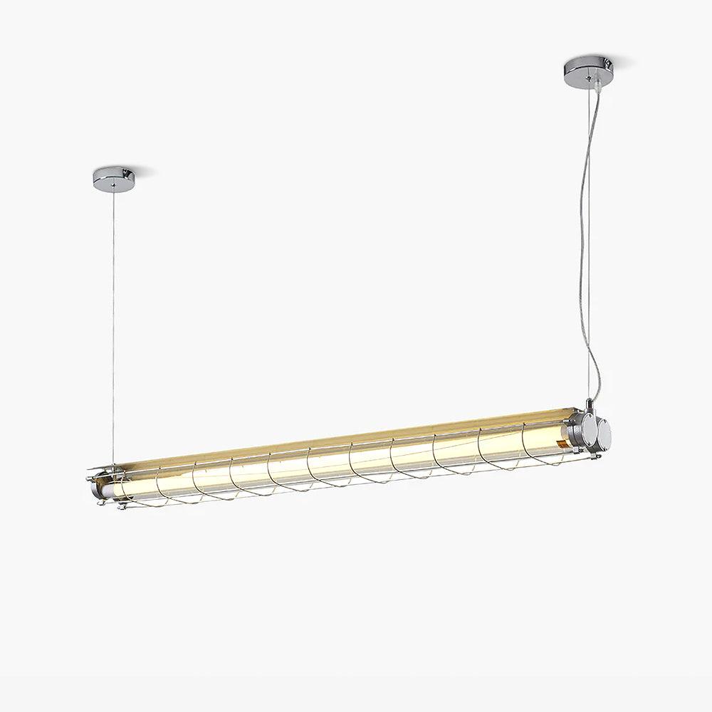 Industrial Linear Pendant Light With Integrated LED