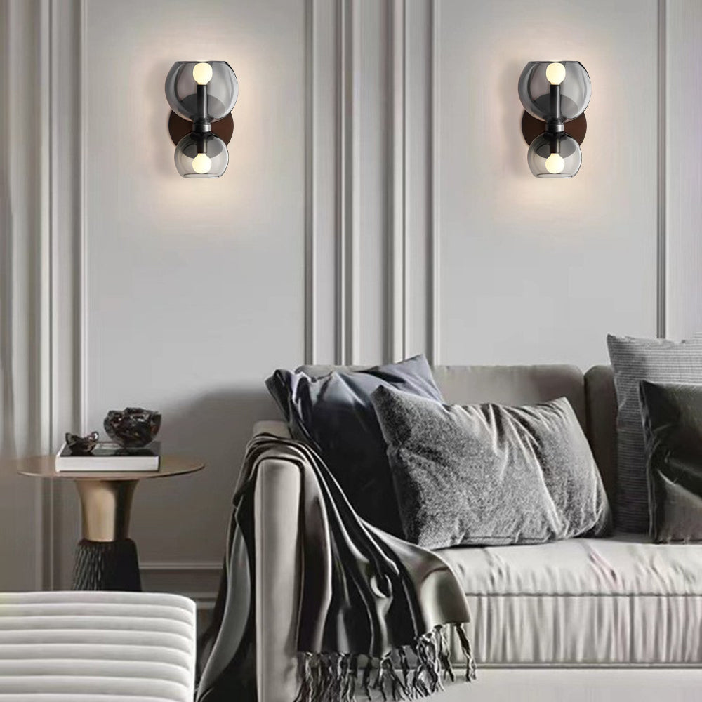 Modern Hourglass LED Wall Lamp Metal And Glass White Finish