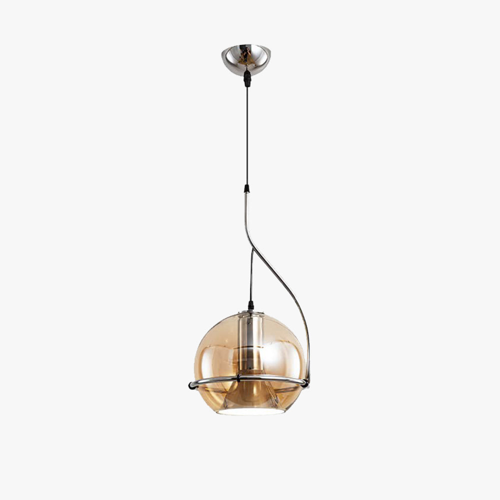Vintage Glass Pendant Light With Warm Glow For Living Room