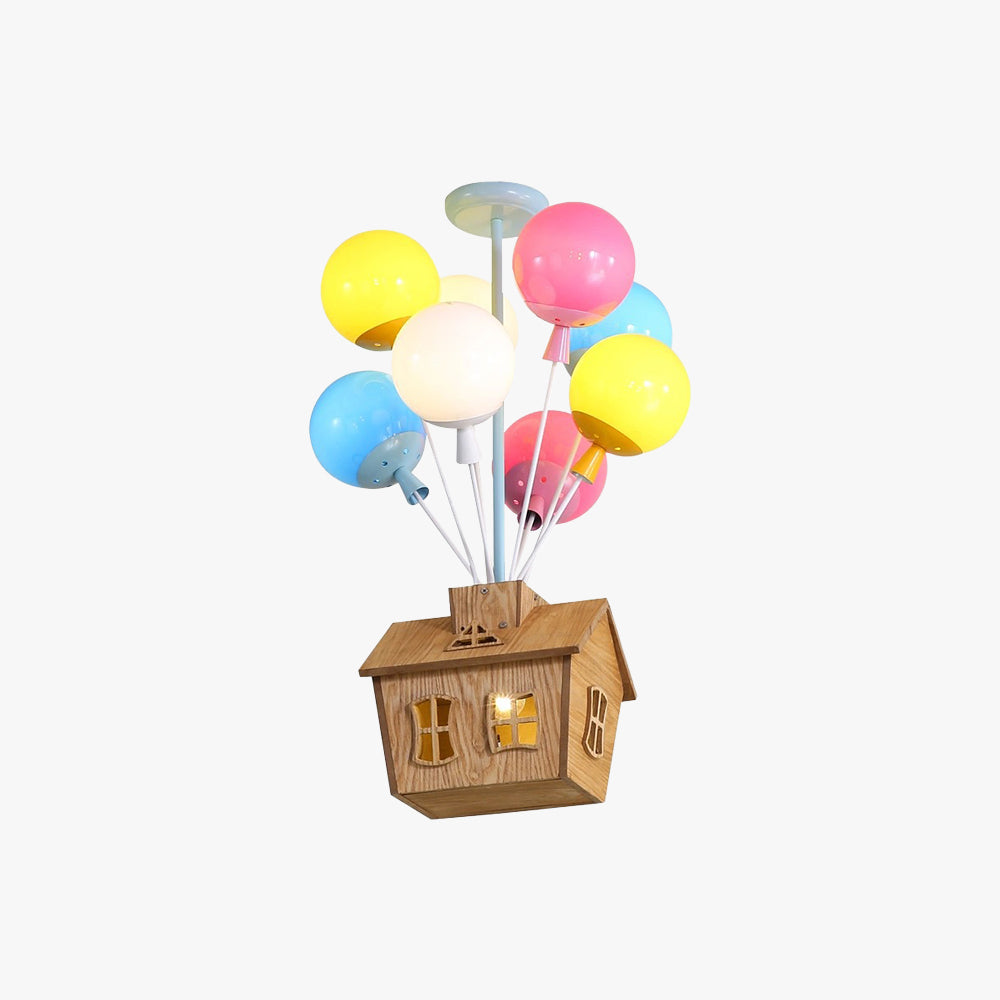 Aurora Wood And Metal Flush Mount Ceiling Light For Kids Room
