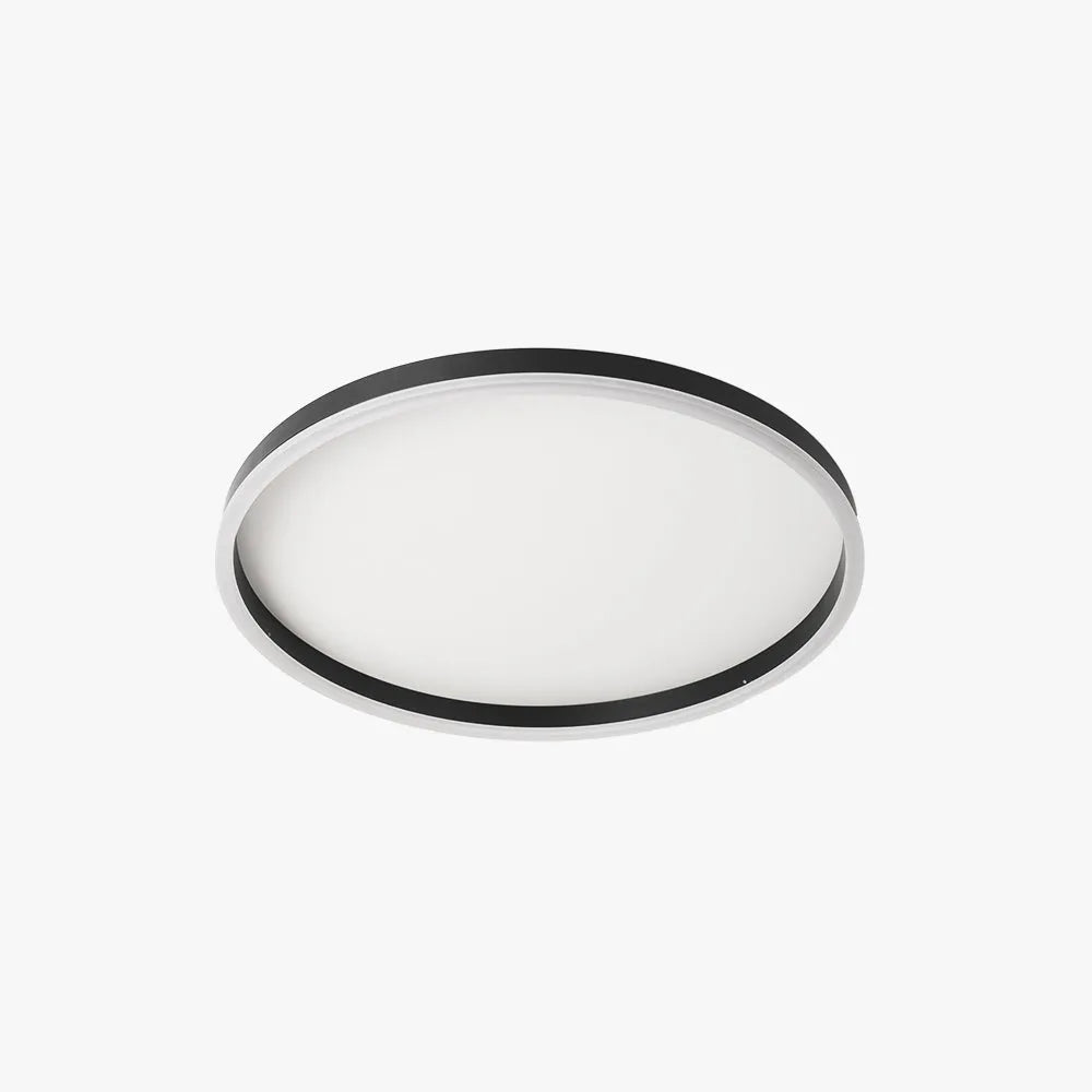 Minimalist Ring Flush Mount Ceiling Light Black Finish