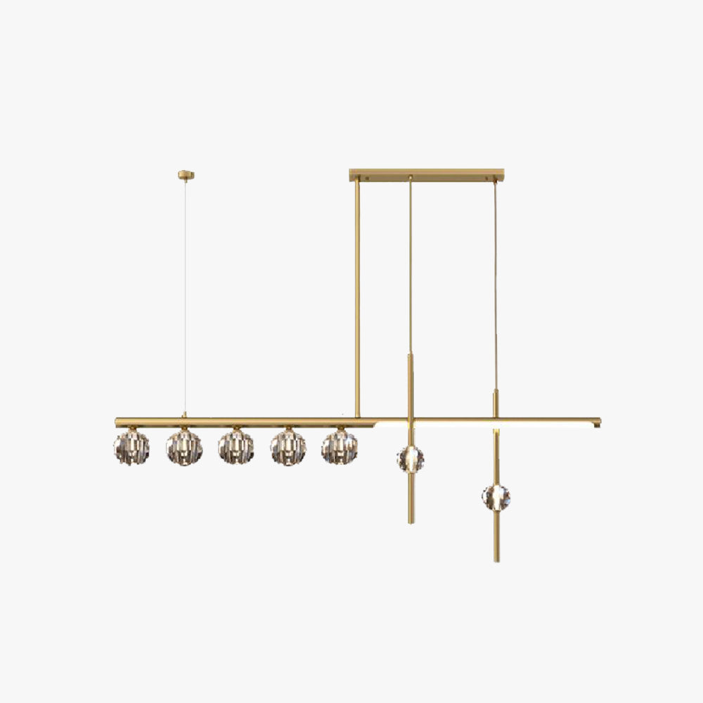 Gold Crystal Pendant Light For Dining Room Ambiance