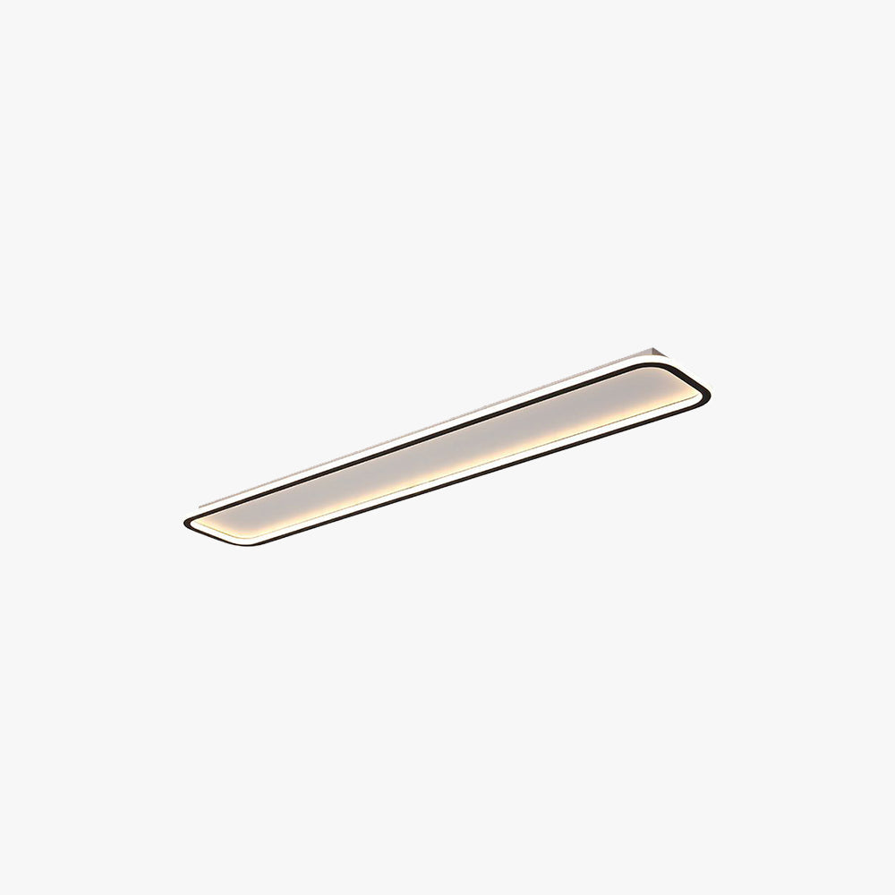 NoirLine Minimalist Black Frame Rectangular Flush Mount Ceiling Light