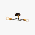 Globe Flush Mount Ceiling Light Glass And Metal Dimmable LED