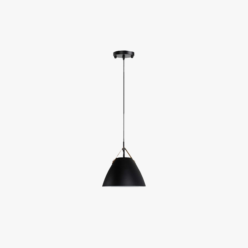 Frisbee Shaped Metal Pendant Light Black White Dimmable