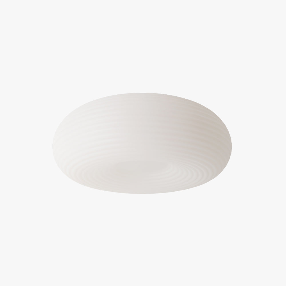 White Modern Flush Mount Ceiling Light With Acrylic Lampshade