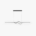 Modern Linear Pendant Light With Rust Resistant Metal Finish