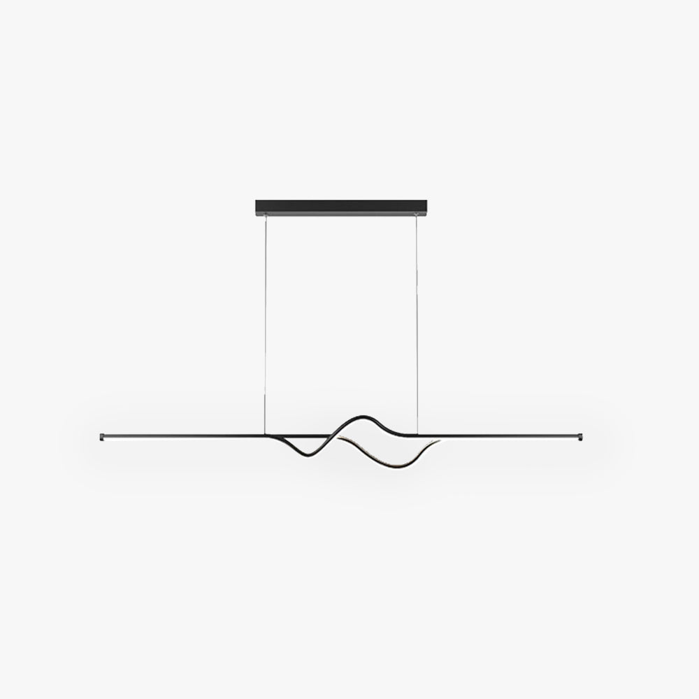 Modern Linear Pendant Light With Rust Resistant Metal Finish
