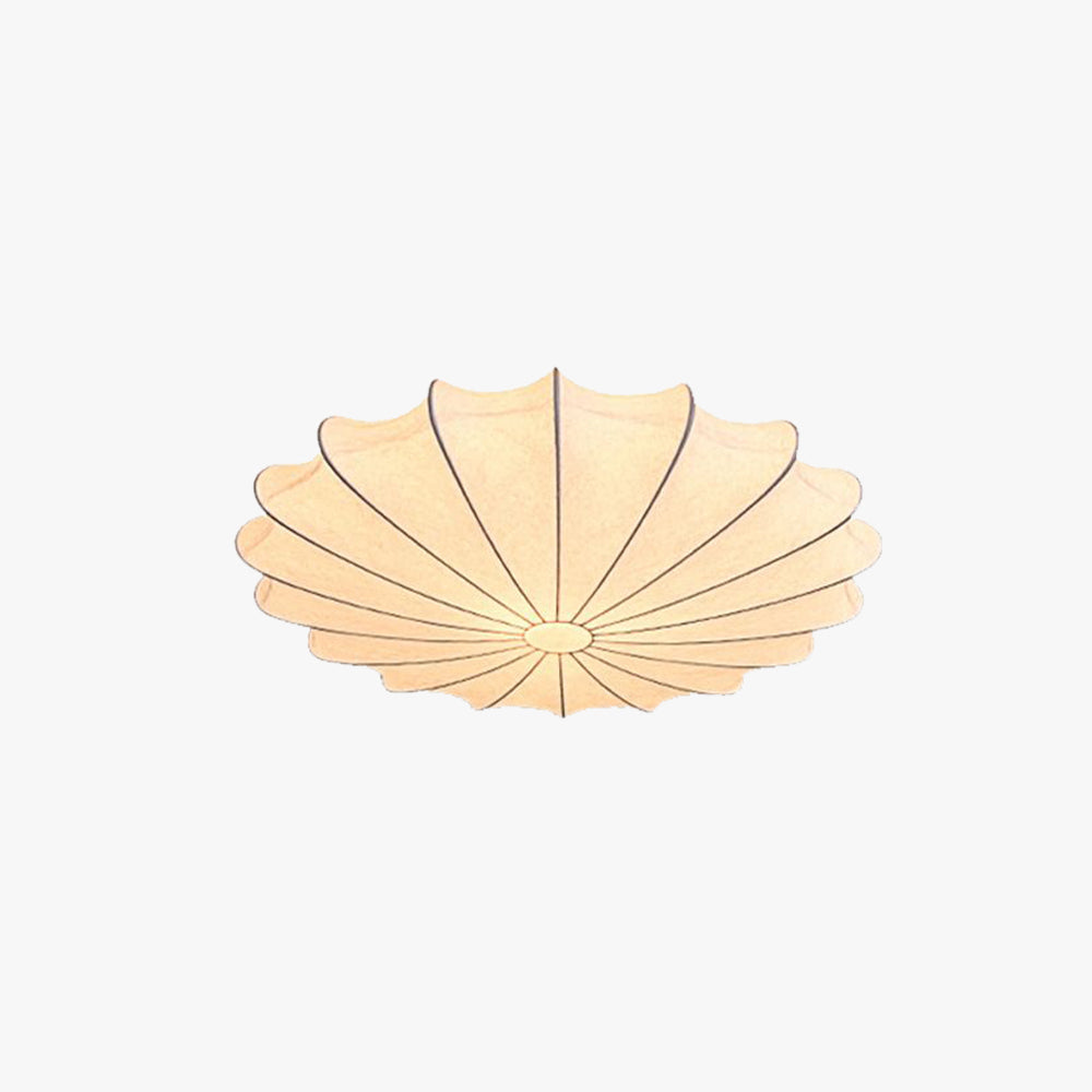 Seashell Inspired Ceiling Light With Etched Finish