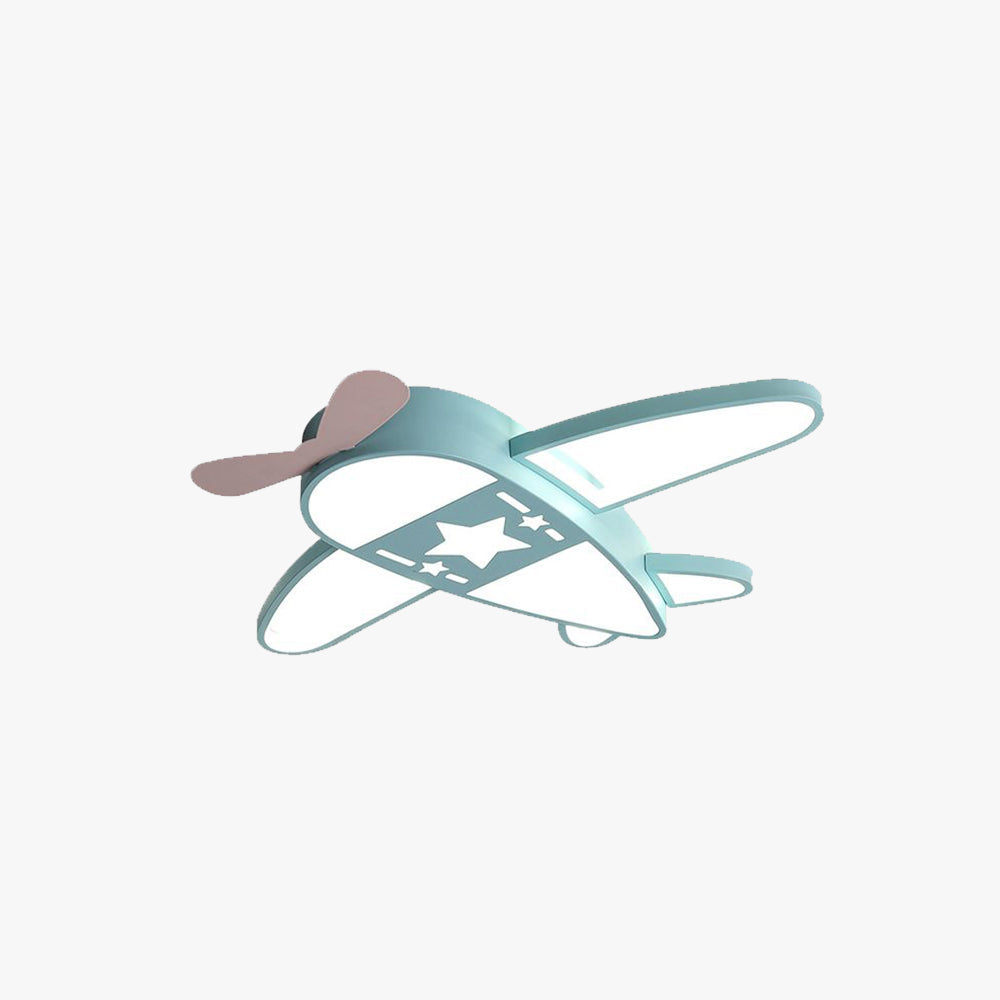 Airplane Shaped Flush Mount Ceiling Light With Metal And Acrylic