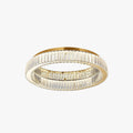 Aurora Circular Crystal Art Deco Flush Mount Ceiling Light Gold
