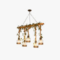 Three Head Vintage Farmhouse Wood Beam Pendant Light