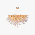 Gold Finish Tassel Crystal Pendant Light For Living Room