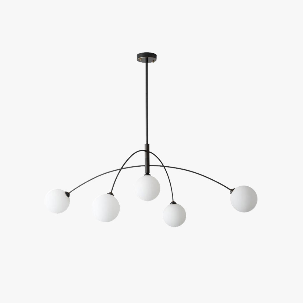 Durable Globe Pendant Light In Metal And Glass