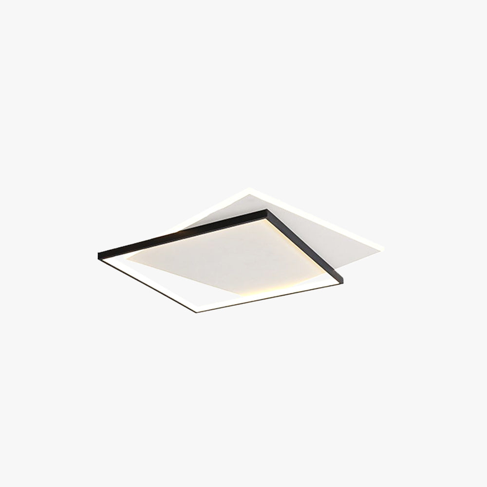 Modern LED Dual Square Flush Mount Ceiling Light