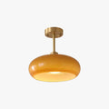Aurora Glass Flush Mount Ceiling Light In White Or Orange Finish