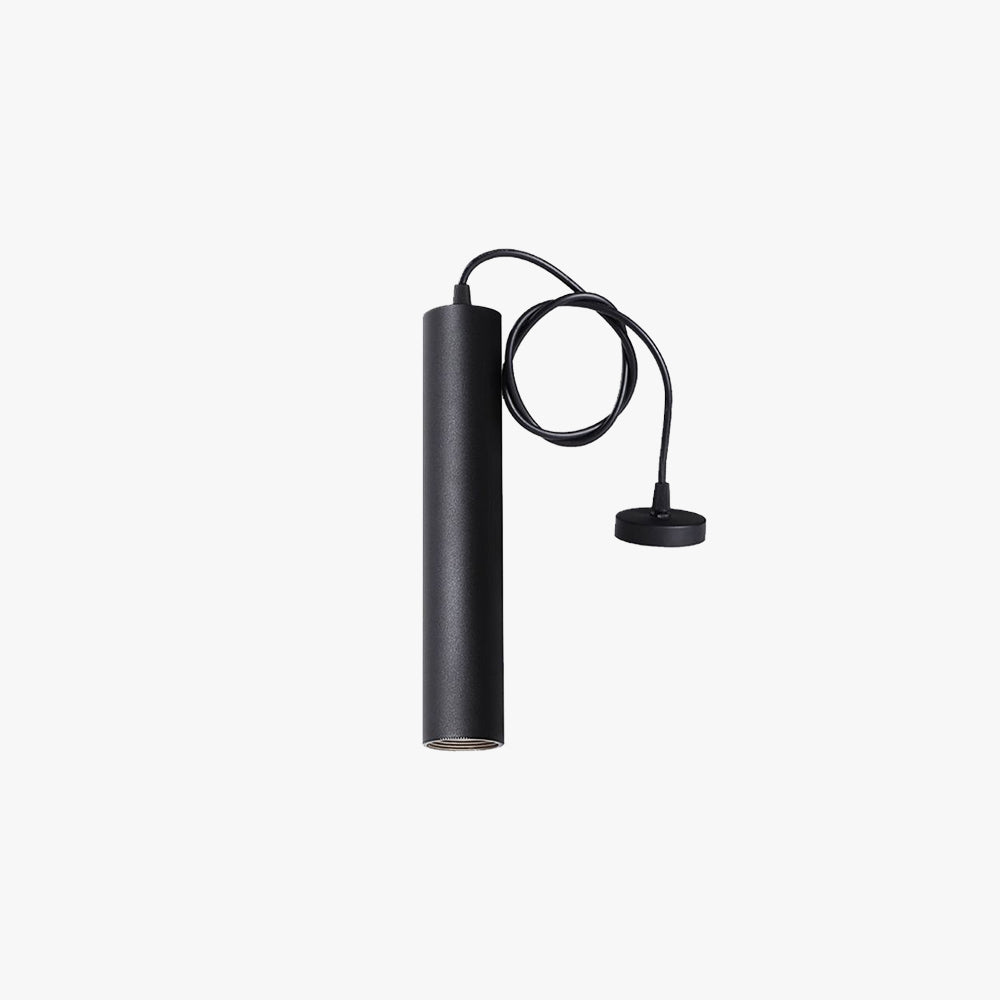 Sleek Black Cylinder Pendant Light For Warm Ambience
