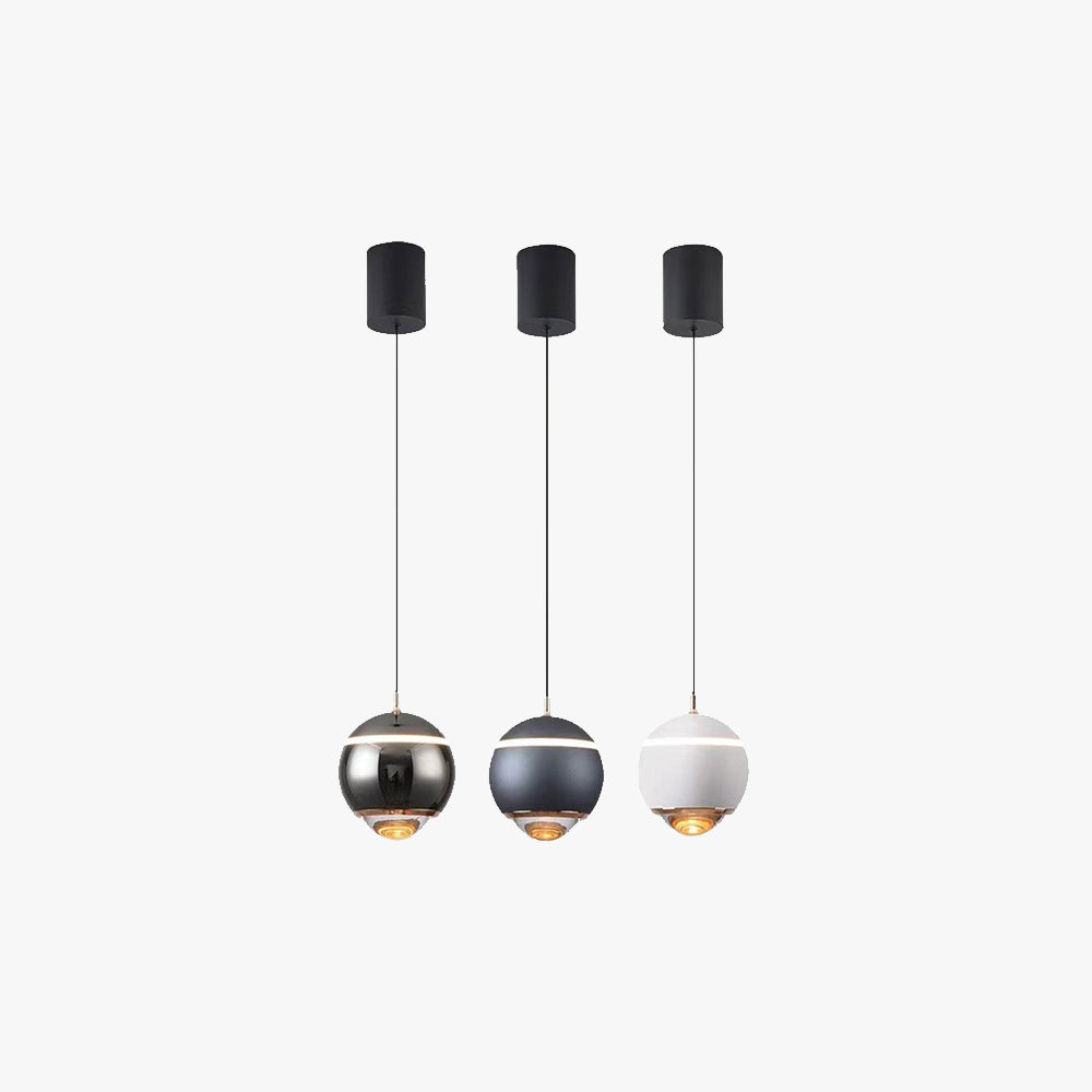 Round LED Pendant Light With Adjustable Height