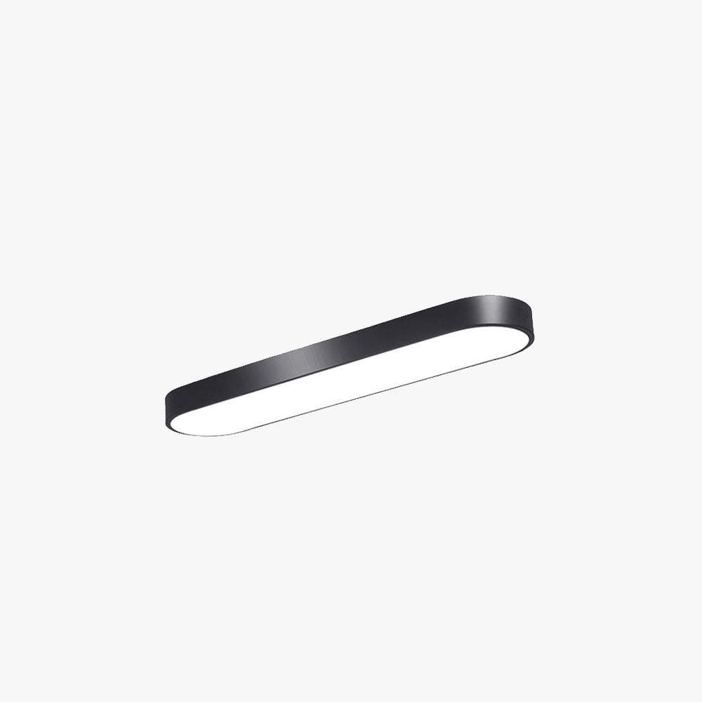 LuminaOval LED Flush Mount Ceiling Light Black White Grey Gold