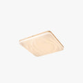 Geometric LED Flush Mount Ceiling Light With Wood Base