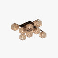NovaLume Arc Flush Mount Ceiling Light Black And Gold