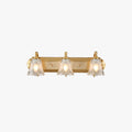 Handcrafted Floral Gold Metal Vanity Wall Lamp