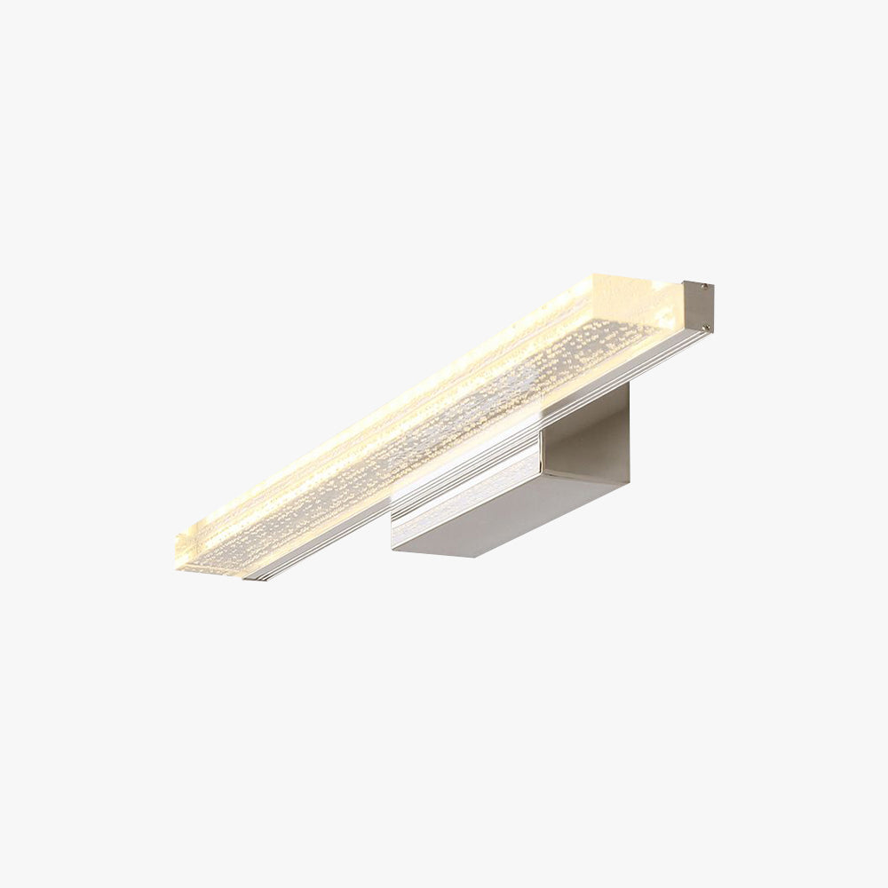Arisha Rectangular Metal Wall Lamp Silver Indoor Outdoor Dimmable