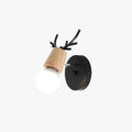 Antler Style Wood And Glass Wall Lamp For Bedroom And Bathroom