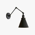 Vintage Style Adjustable Metal Wall Lamp Black and Rust Finish