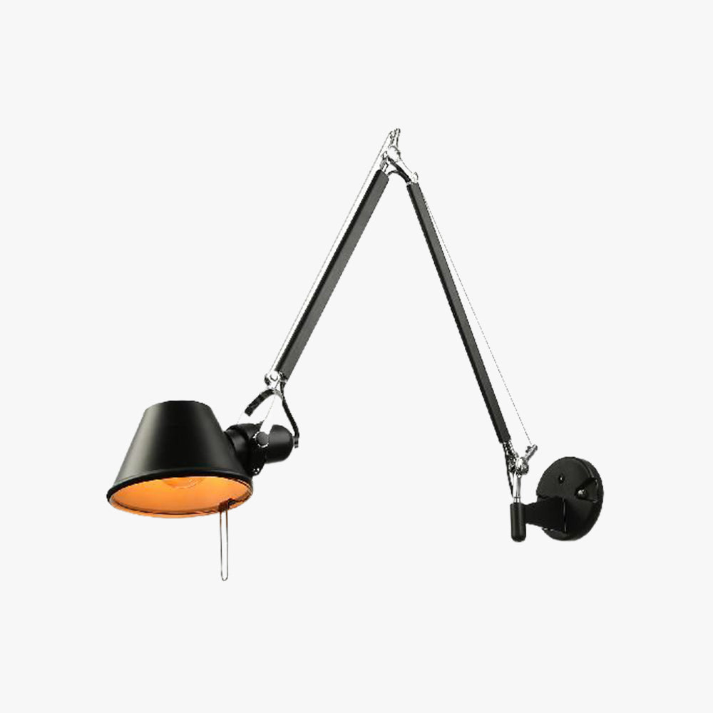Black Chrome Modern Adjustable Wall Light for Bedroom