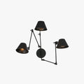 Vintage Adjustable Metal Wall Lamp With Black Rust Finish For Bedroom