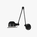 Dome Wall Lamp With Adjustable Metal Arm Black And White For Bedroom