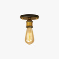 Aurora Retro Metal Bulb Semi Flush Ceiling Light