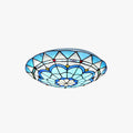 Colorful Glass Flush Mount Ceiling Light For Bedroom