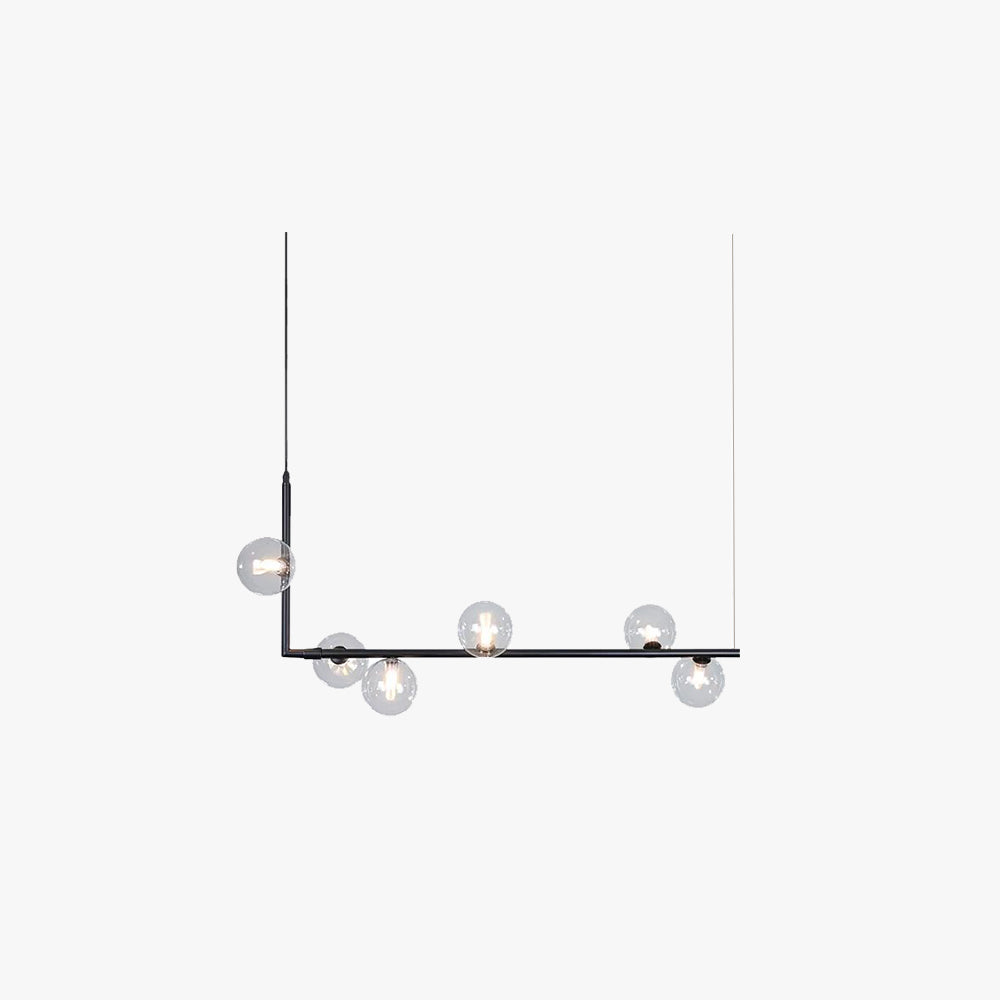 Valentina Minimalist Pendant Light Black Gold Multi Head