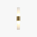 Double Headed Vanity Wall Lamp Glass And Metal Black Gold