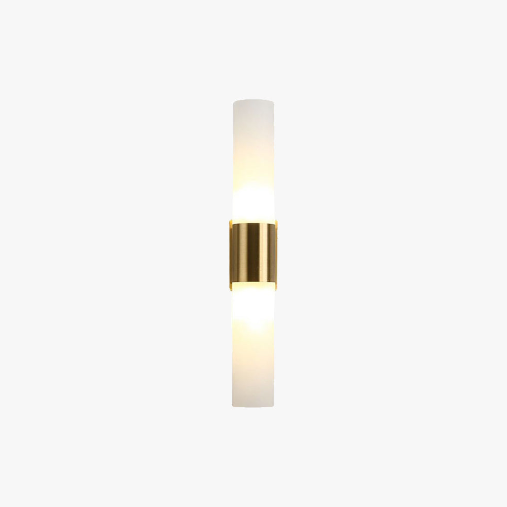 Double Headed Vanity Wall Lamp Glass And Metal Black Gold