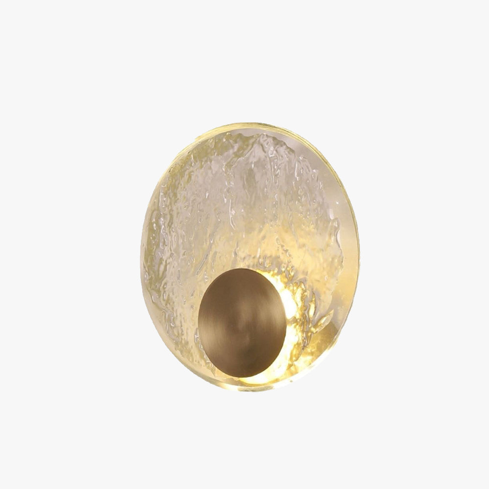 Gold Art Deco Globe Wall Lamp With Crystal Accents