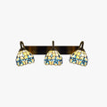 Vintage Floral Wall Lamp For Bedroom In Metal And Glass