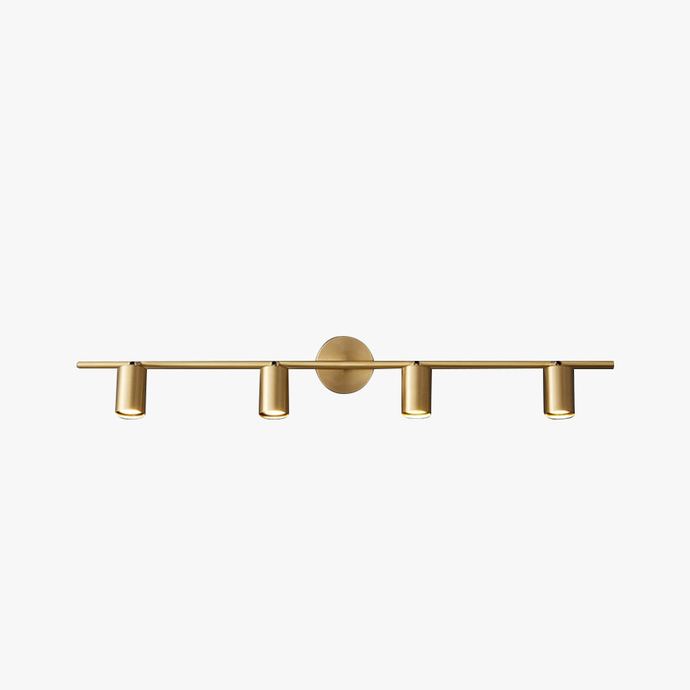 Modern Brass Cylinder Rotatable Spotlight Wall Lamp