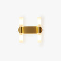 Gold Cylindrical LED Wall Light Dimmable Metal Finish