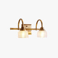 Brass Finish Prismatic Glass Vanity Wall Light