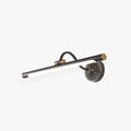 Black Adjustable Reading Spotlight Wall Lamp With Metal And Wood