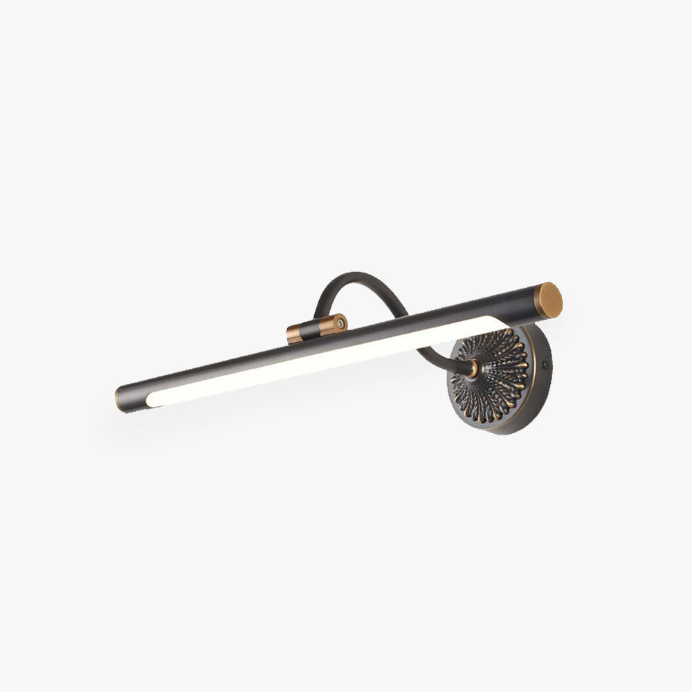 Black Adjustable Reading Spotlight Wall Lamp With Metal And Wood