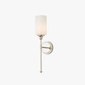 Nordic Vanity Wall Light In Black And Silver With Glass