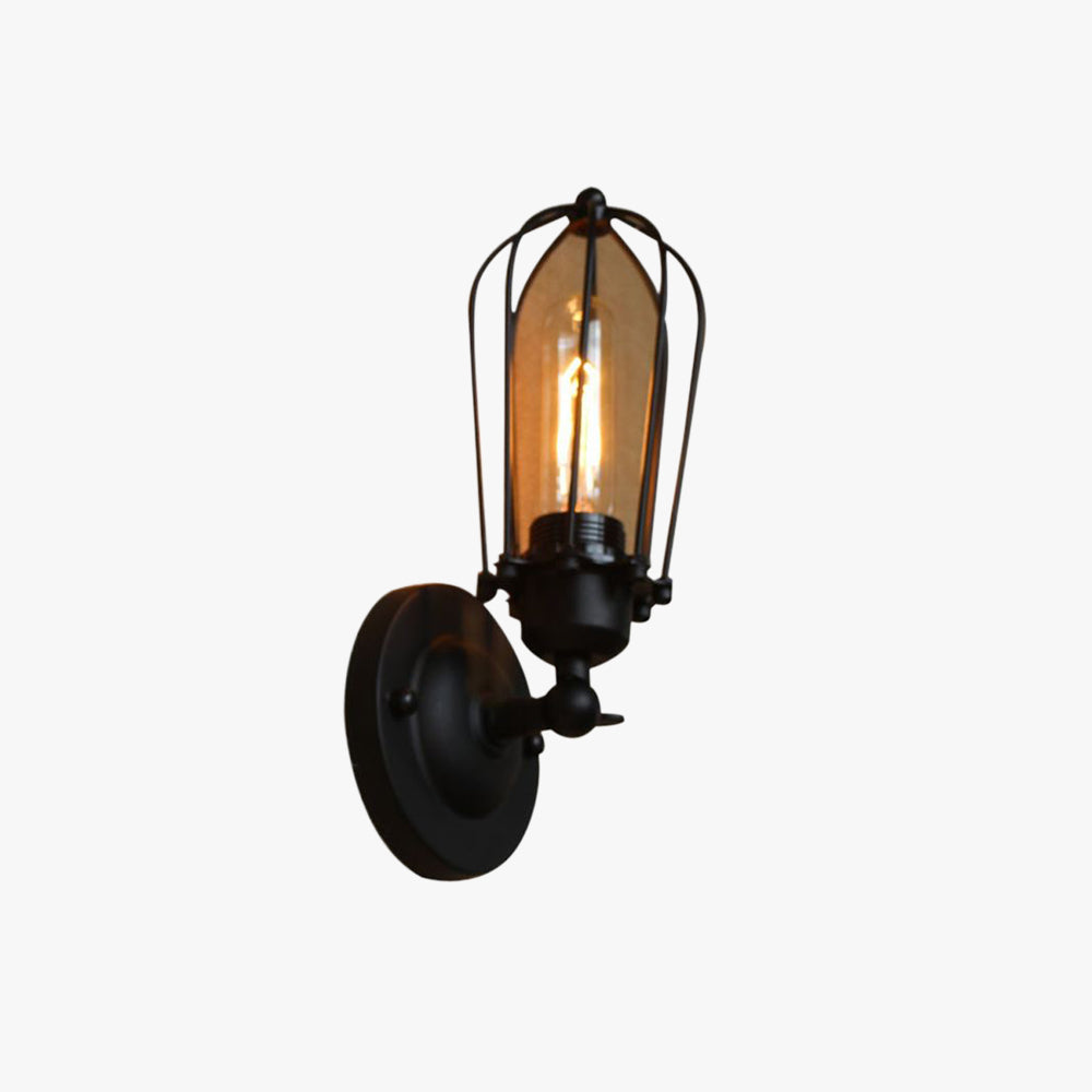 Vintage Iron Wall Lamp With Classic Finishes For Indoor Use Dimmable