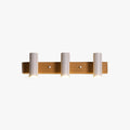 Rotatable Vanity Spotlight Wall Light With Mirror Front Wood And Metal