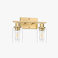 Black Mirror Front Vanity Wall Light In Metal And Glass