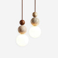 Dimmable Travertine Ball Pendant Lamp